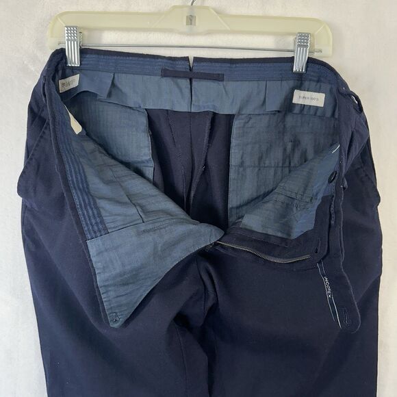 Incotex Slowear Wool Dress Pants Mens 32x28 Blue Super 100s Regular Fit Trousers - Picture 4 of 11